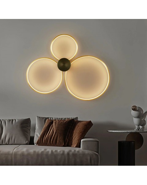 Full Copper Living Room Ceiling Light Scandinavian Minimalist Modern Minimalist Circle Master Bedroom Room Light Fixture