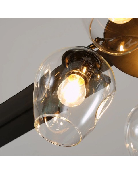 Frequency conversion mute retro electric fan light industrial wind ceiling fan light restaurant living room household iron blade magic beans American chandelier