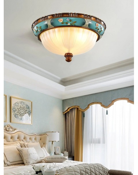 European style ceiling lamp entrance aisle balcony simple European and American style household retro variable light LED room bedroom lamps and lanterns
