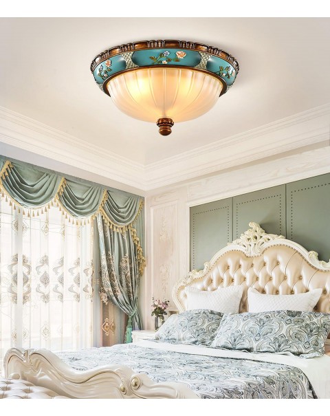 European style ceiling lamp entrance aisle balcony simple European and American style household retro variable light LED room bedroom lamps and lanterns