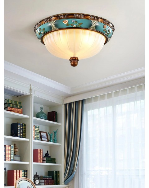 European style ceiling lamp entrance aisle balcony simple European and American style household retro variable light LED room bedroom lamps and lanterns