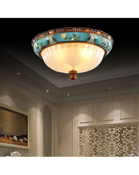European style ceiling lamp entrance aisle balcony simple European and American style household retro variable light LED room bedroom lamps and lanterns
