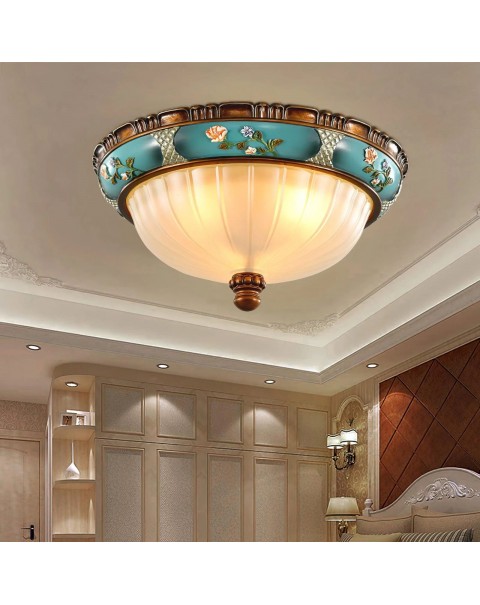 European style ceiling lamp entrance aisle balcony simple European and American style household retro variable light LED room bedroom lamps and lanterns