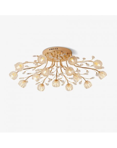 New living room main lamp light luxury atmosphere bedroom crystal ceiling lamp modern simple living room large lamps