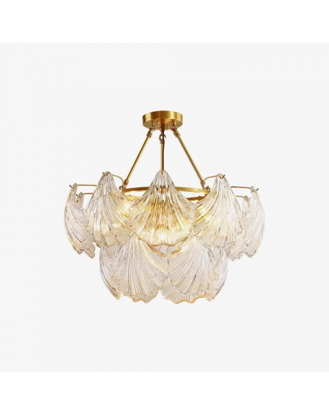 Light luxury shell lamp upscale master bedroom dining room new lamps and lanterns modern simple atmosphere crystal living room chandelier