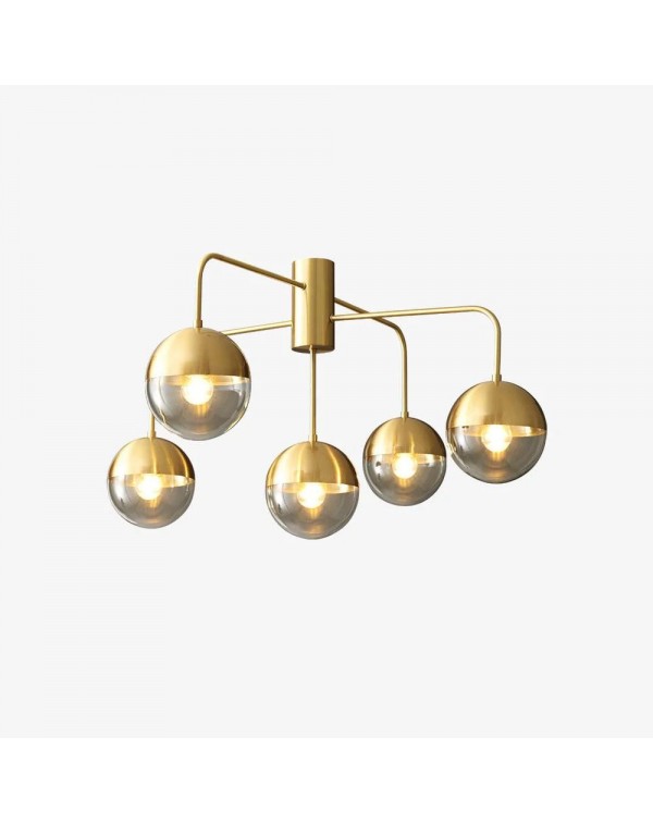 Scandinavian living room lamp ins simple copper ce...