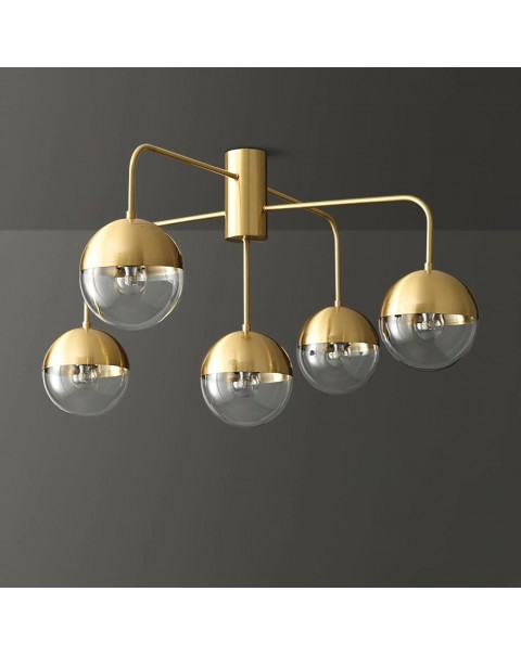 Scandinavian living room lamp ins simple copper ceiling lamp personality creative magic beans molecules master bedroom study dining room light