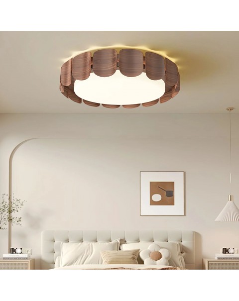 Eye protection bedroom ceiling light simple modern walnut master bedroom study light wabi-sabi style retro room light