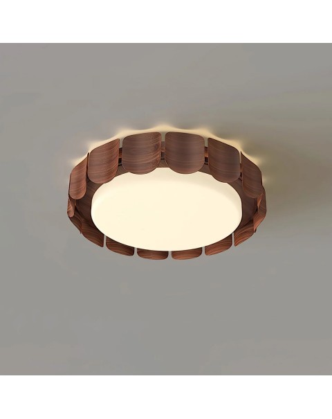 Eye protection bedroom ceiling light simple modern walnut master bedroom study light wabi-sabi style retro room light