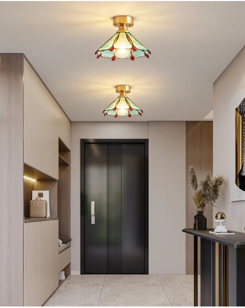 French vintage balcony flowers entryway entrance hallway corridor small ceiling lamp bedroom cloakroom window ambient light