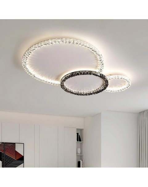 Living room ceiling light crystal lamp light luxury led lights circular ultra-thin minimalist personality modern minimalist bedroom master light