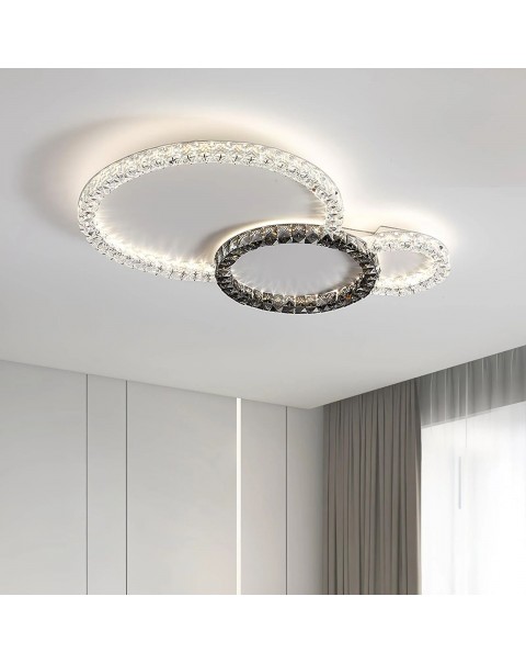 Living room ceiling light crystal lamp light luxury led lights circular ultra-thin minimalist personality modern minimalist bedroom master light