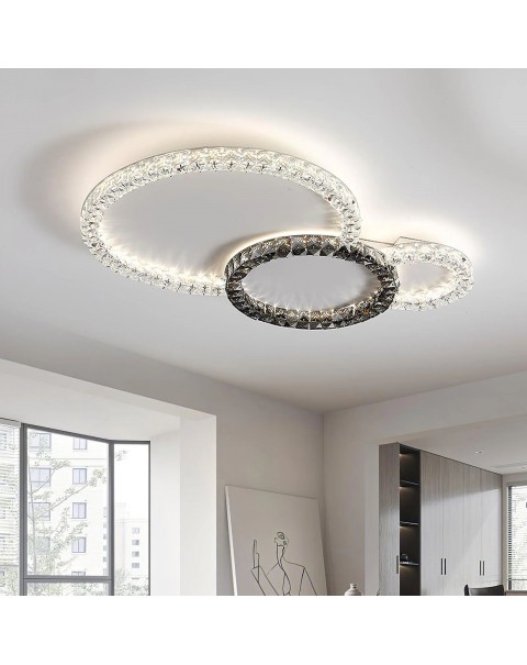 Living room ceiling light crystal lamp light luxury led lights circular ultra-thin minimalist personality modern minimalist bedroom master light