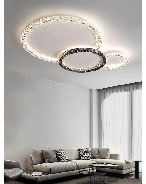 Living room ceiling light crystal lamp light luxury led lights circular ultra-thin minimalist personality modern minimalist bedroom master light