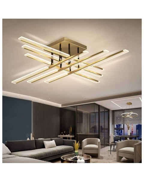 Scandinavian light luxury living room chandelier modern simple atmosphere gold creative restaurant high-grade led bedroom ceiling lamps and lanterns