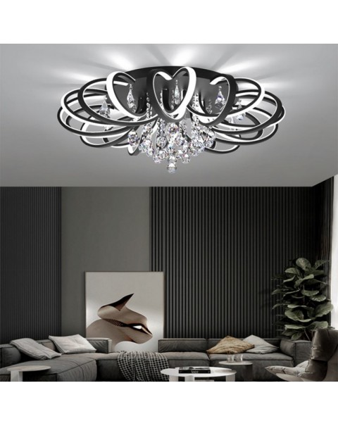 Living room master light 2024 new light luxury modern simple atmosphere crystal ceiling lamp full spectrum room bedroom light
