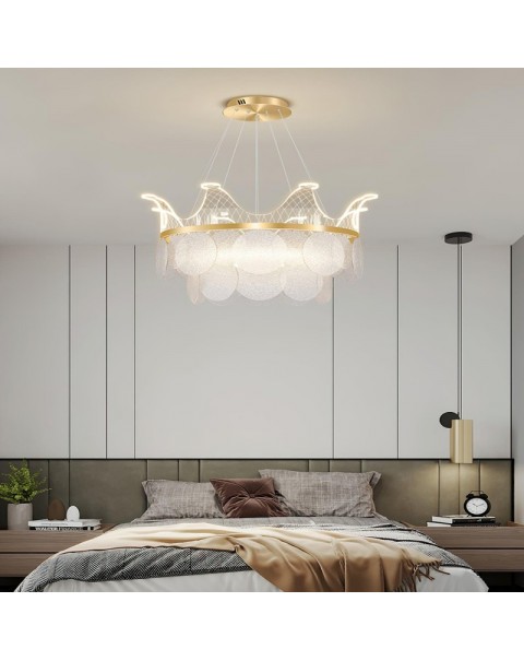 Scandinavian living room chandelier simple modern net red crown room lamp warm creative personality bedroom study lamps and lanterns
