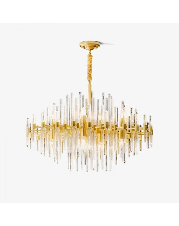 Full copper American light luxury post-modern crys...