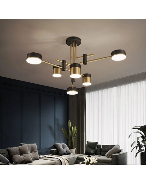 Bedroom light 2024 new modern simple chandelier atmosphere creative personality net red Scandinavian room light ceiling light