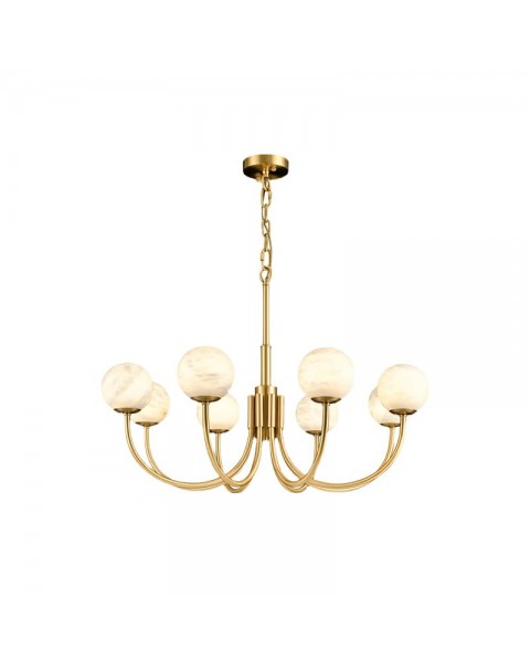 Marble chandelier full copper living room modern simple Scandinavian bedroom study lamp designer creative dining room Chinese lamps and lanterns