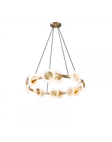 Italian designer light luxury all copper chandelier acrylic flying saucer living room dining room bedroom study house mother series light