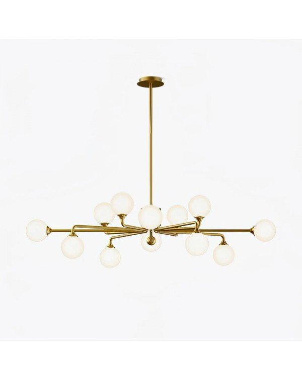 Full copper living room chandelier post-modern min...