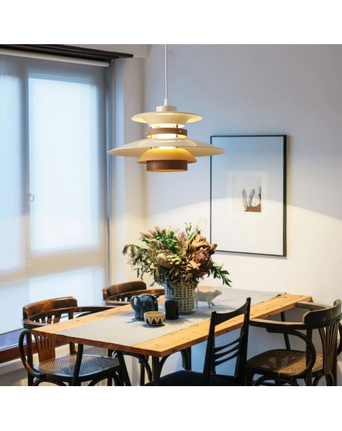 NanYue Lighting Scandinavian ph5 Dining Room Lamp Japanese Cream Wind Bedroom Bedside Retro Simple Bar Flying Saucer Chandelier