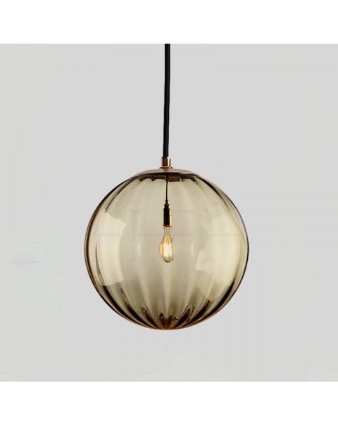 Scandinavian bedroom bedside small chandelier light luxury post-modern minimalist iron colored glass ball single head dining room lamps and lanterns