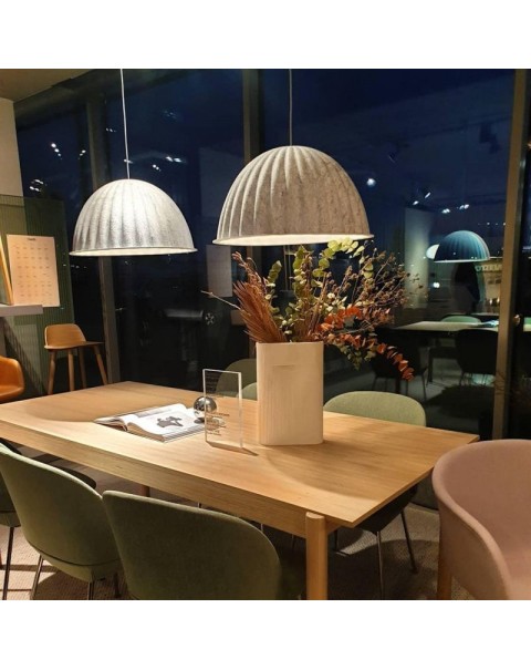 Danish designer Scandinavian simple office bar restaurant creative pumpkin-shaped semi-circular sound-absorbing felt chandeliers
