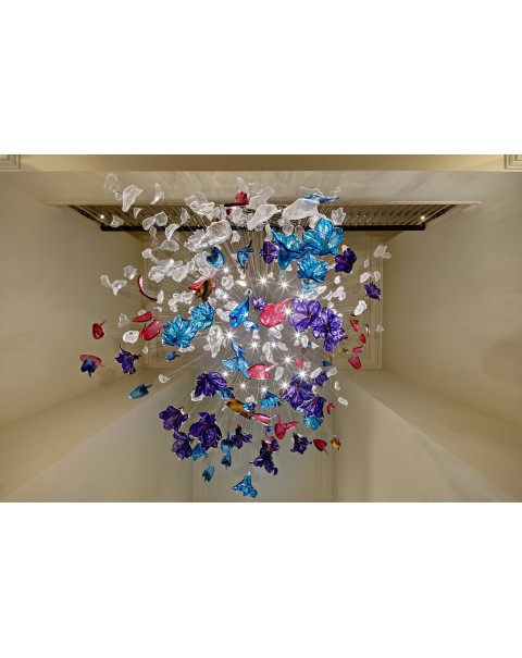 Villa, hotel large lantern decoration, petal lantern modeling