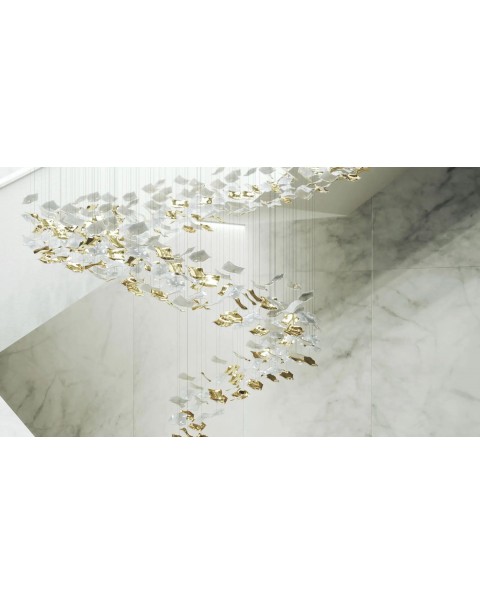 Metal Flake Large Flower Light Pendant