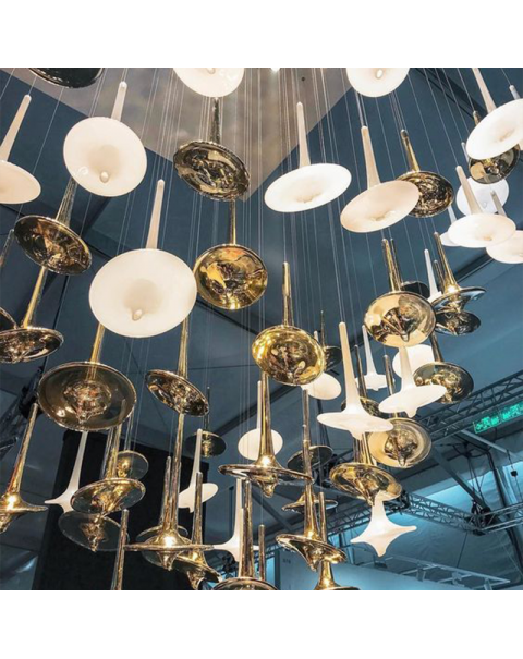 Large Pendant Flower Lamp