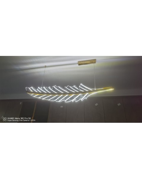Restaurant feather lighting