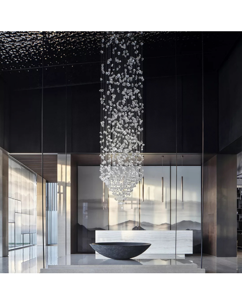 Large stone chandeliers