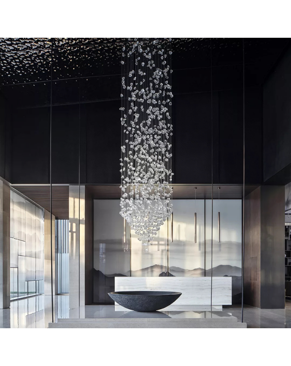 Large stone chandeliers