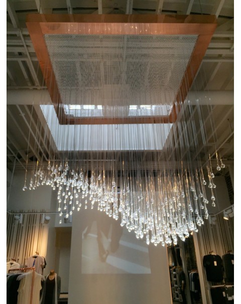 Water drop tassel chandelier