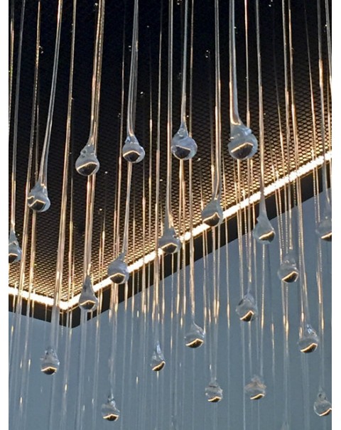 Water drop tassel chandelier