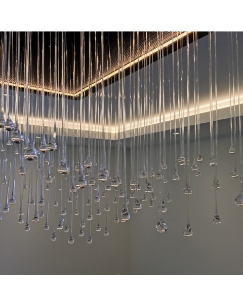 Water drop tassel chandelier