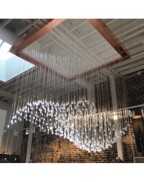 Water drop tassel chandelier