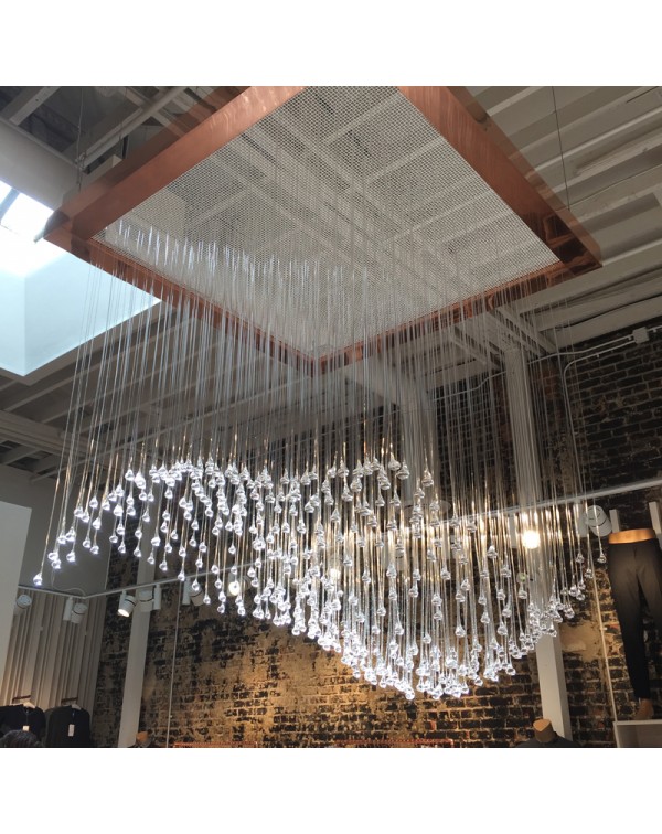 Water drop tassel chandelier