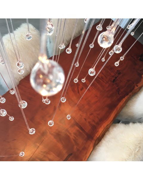 Water drop tassel chandelier