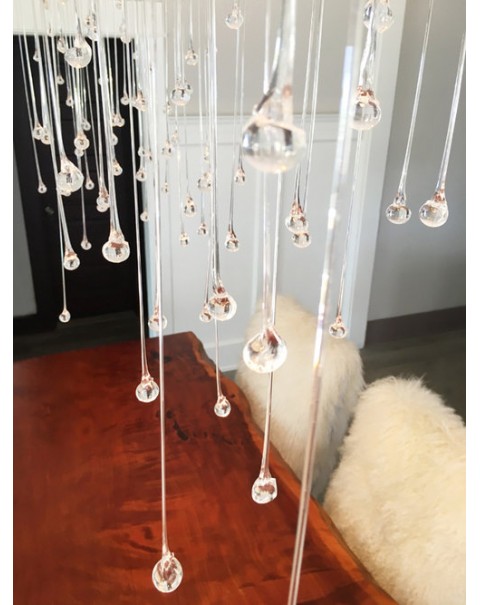 Water drop tassel chandelier