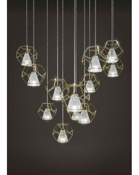 Irregular polygonal openwork lighting