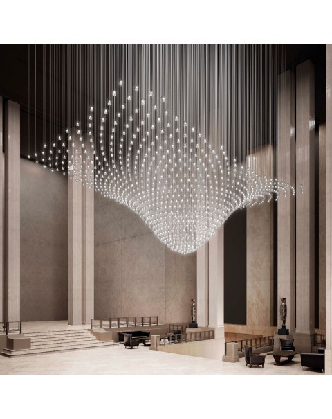 Irregular polygonal openwork lighting