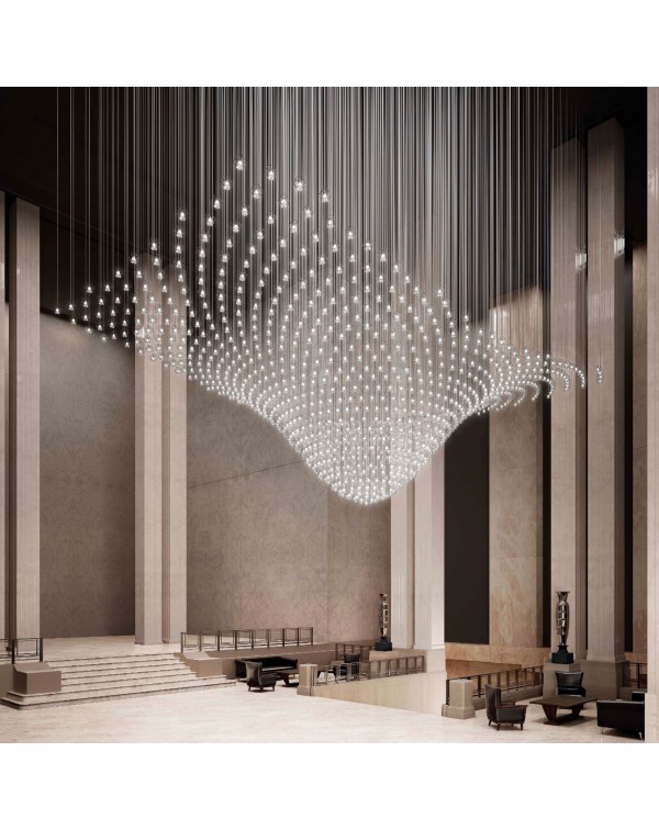 Irregular polygonal openwork lighting