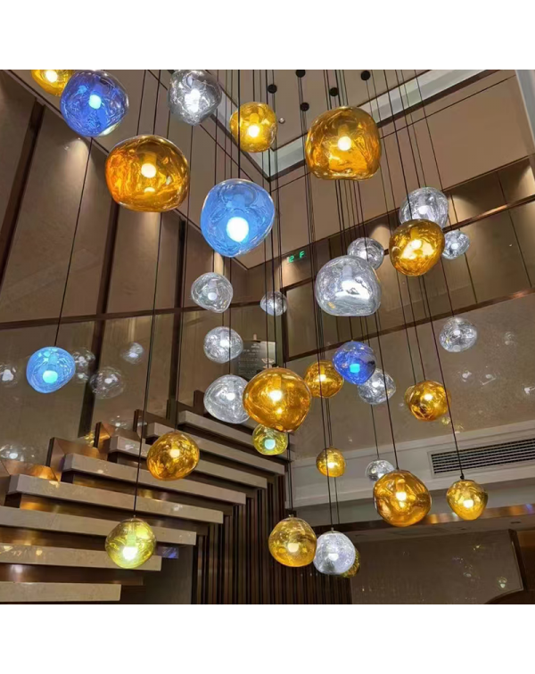 Villa living room water drop lighting