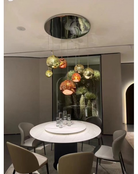 Villa living room water drop lighting