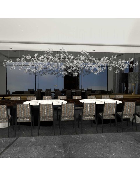 Villa living room dining room creative flower chandelier