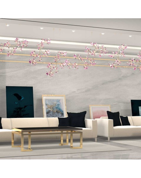 Villa living room dining room creative flower chandelier