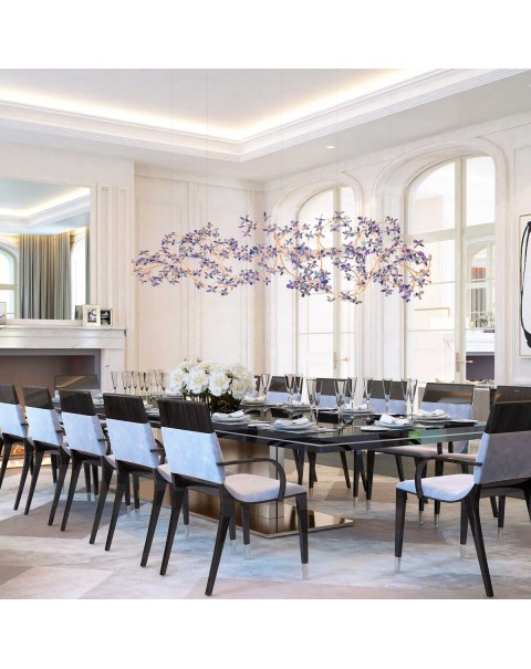 Villa living room dining room creative flower chandelier